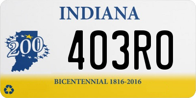 IN license plate 403RO