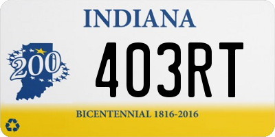 IN license plate 403RT