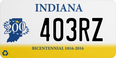 IN license plate 403RZ