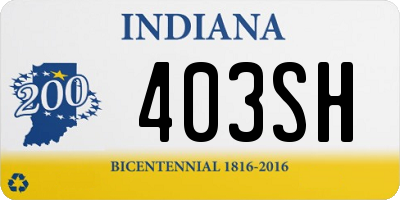 IN license plate 403SH