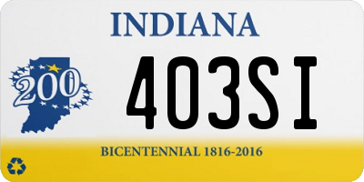 IN license plate 403SI