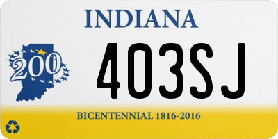 IN license plate 403SJ