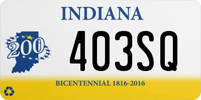 IN license plate 403SQ