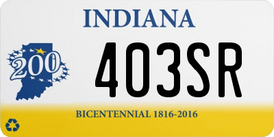 IN license plate 403SR