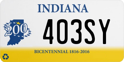 IN license plate 403SY