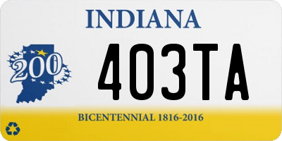 IN license plate 403TA