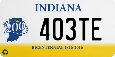 IN license plate 403TE