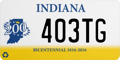 IN license plate 403TG