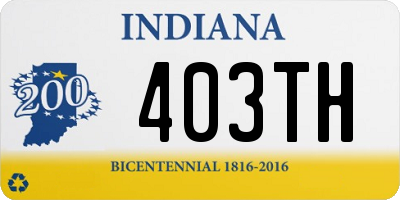 IN license plate 403TH