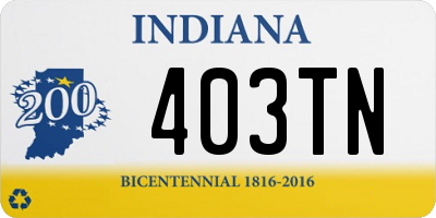 IN license plate 403TN