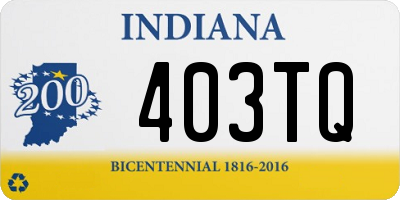 IN license plate 403TQ