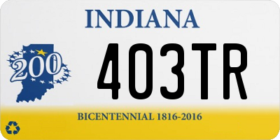 IN license plate 403TR