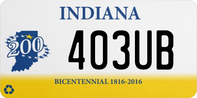 IN license plate 403UB