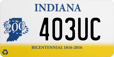 IN license plate 403UC