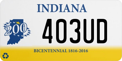 IN license plate 403UD