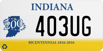 IN license plate 403UG