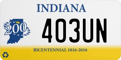 IN license plate 403UN