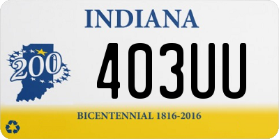 IN license plate 403UU