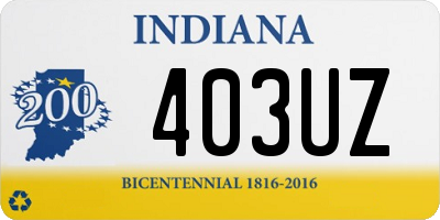 IN license plate 403UZ