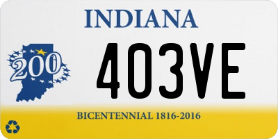 IN license plate 403VE