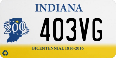 IN license plate 403VG