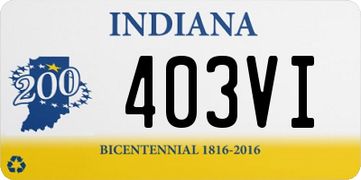 IN license plate 403VI