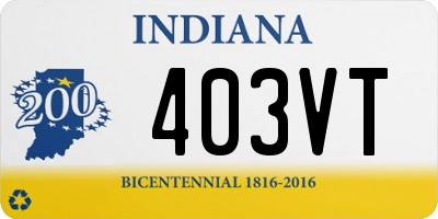 IN license plate 403VT