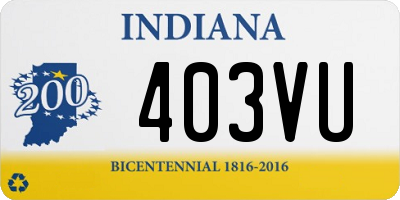 IN license plate 403VU