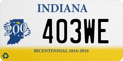 IN license plate 403WE