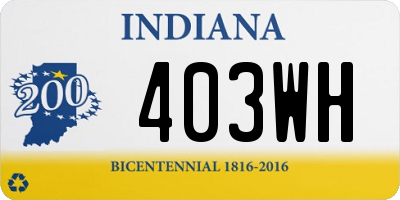 IN license plate 403WH