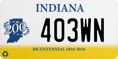 IN license plate 403WN