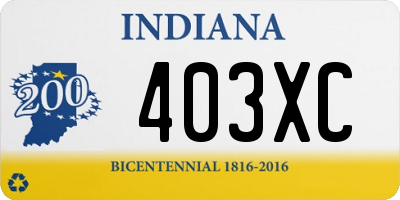 IN license plate 403XC