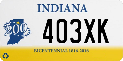 IN license plate 403XK