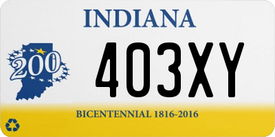 IN license plate 403XY