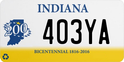 IN license plate 403YA