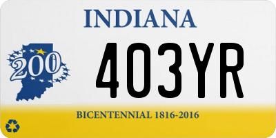 IN license plate 403YR