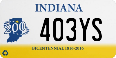 IN license plate 403YS