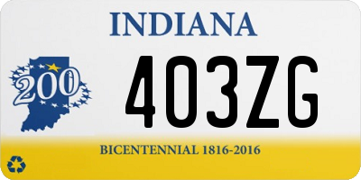 IN license plate 403ZG