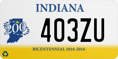 IN license plate 403ZU