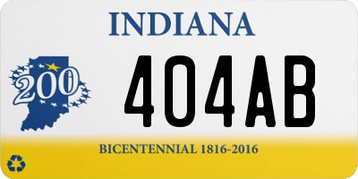 IN license plate 404AB