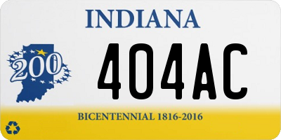 IN license plate 404AC