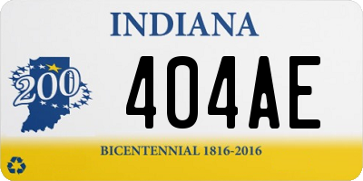 IN license plate 404AE