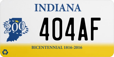 IN license plate 404AF