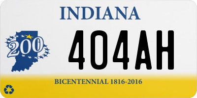 IN license plate 404AH