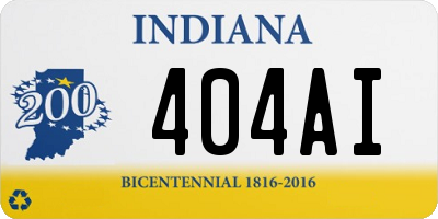 IN license plate 404AI