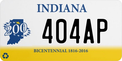 IN license plate 404AP