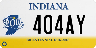 IN license plate 404AY