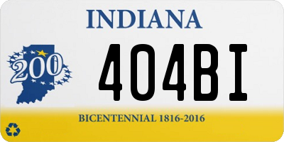 IN license plate 404BI