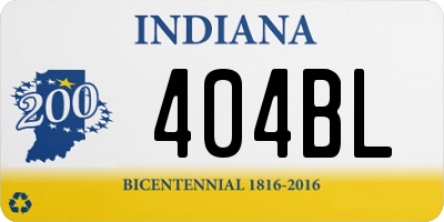 IN license plate 404BL