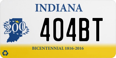 IN license plate 404BT